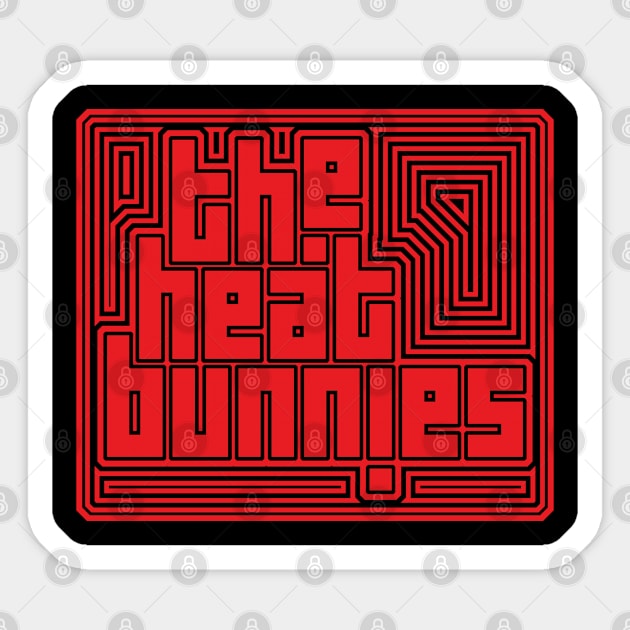 Red Heatbunnies Box Ripple Logo T-Shirt Sticker by The Heatbunnies